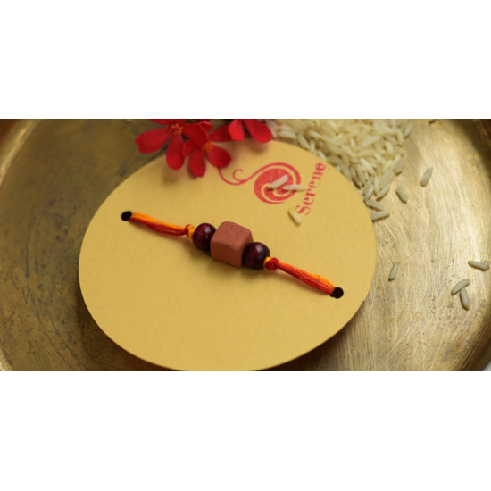 Terracotta ❂ Handmade . Rakhi { b }